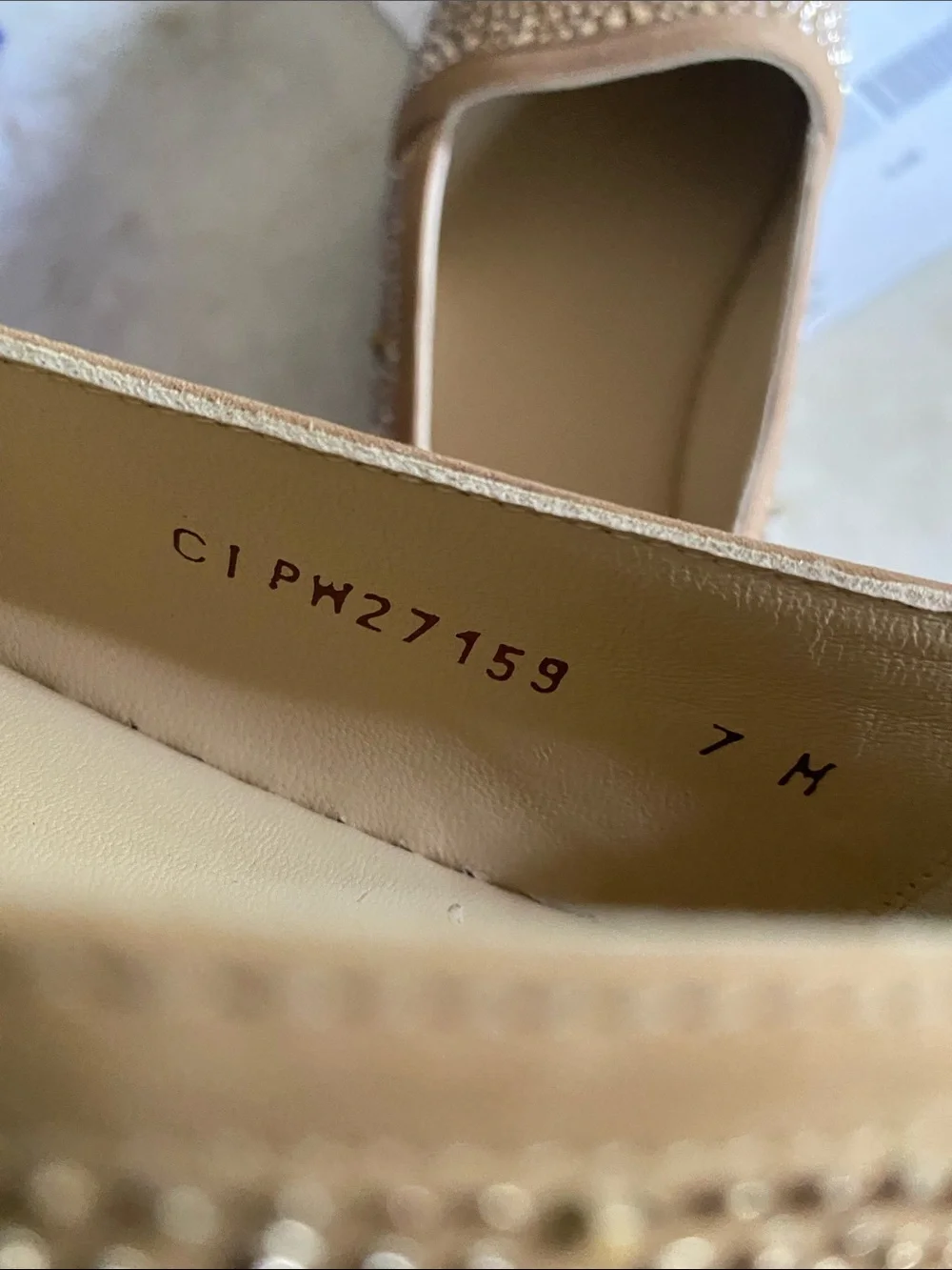Stuart Weitzman Rockon Crystal-Embellished Loafers in Beige 7M